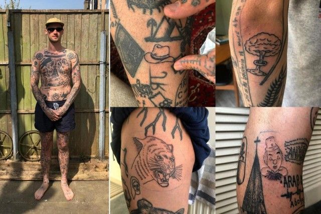 Парень из британии набивает тату за каждый день карантина