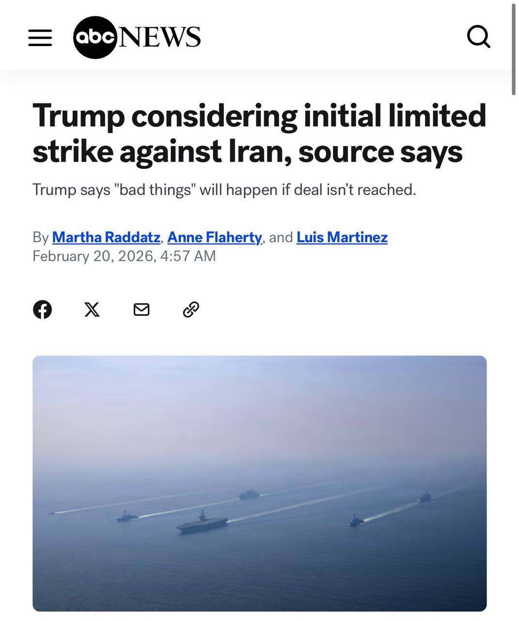 Трамп рассматривает крупномасштабный удар 3 ⚡️Трамп рассматривает крупномасштабный удар по ядерным объектам Ирана, — АВС News.Глава вашингтонской администрации также рассматривает план ударов по военным и правительственным объектам.👉 Новости | INFOPULSE