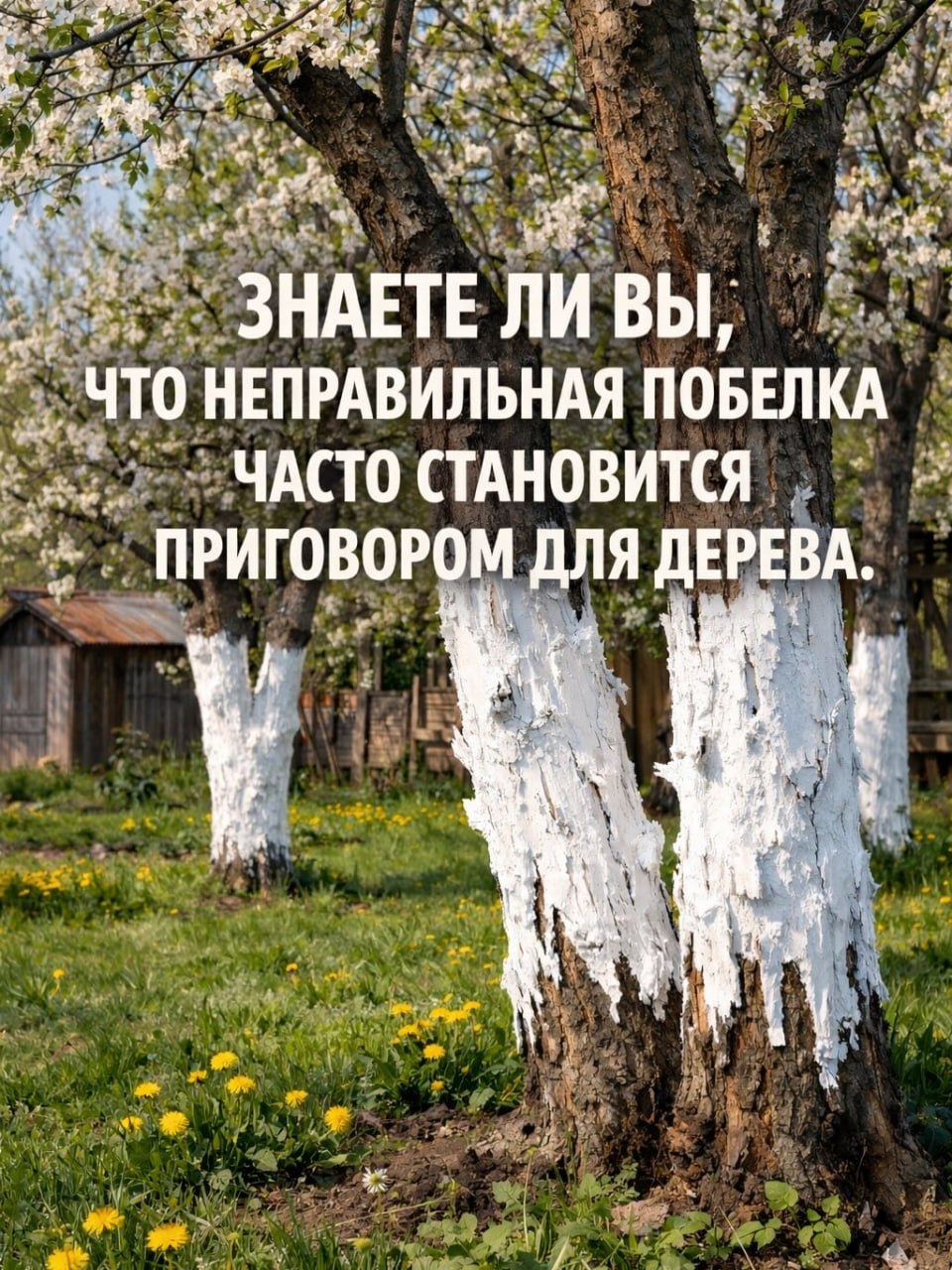 Как правильно побелить деревья весной? Дача INFOPULSE