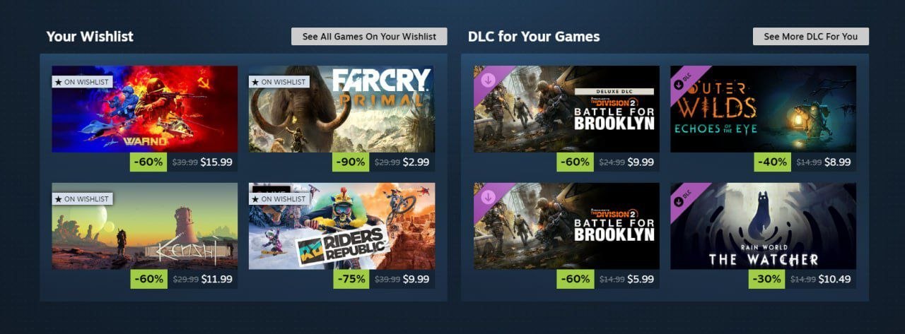 Для Steam выпустили полный редизайн главной страницы...