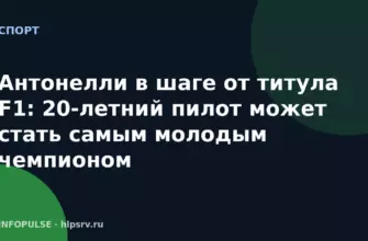 Антонелли в шаге от титула F1: 20-летний пилот может стать самым молодым чемпионом