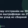 Роналду отстранён на 30 дней и оштрафован на 255 евро за уход из сборной