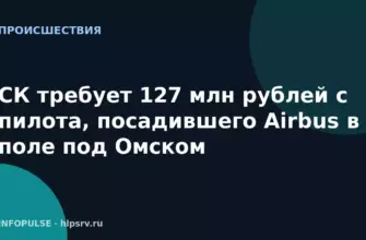 СК требует 127 млн рублей с пилота, посадившего Airbus в поле под Омском